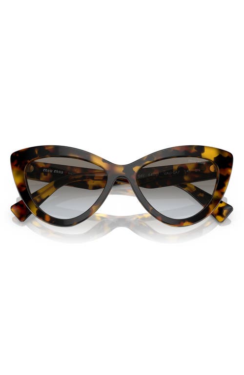 Miu Miu 54mm Gradient Cat Eye Sunglasses in Blond Havana at Nordstrom