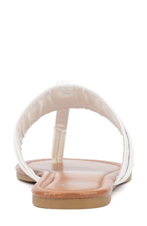 New York And Company Juliana Slide Sandal In White
