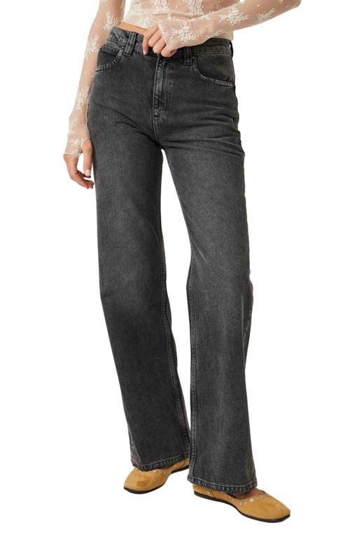 Free People Tinsley Baggy High Rise Jeans Blow Out Black at Nordstrom,