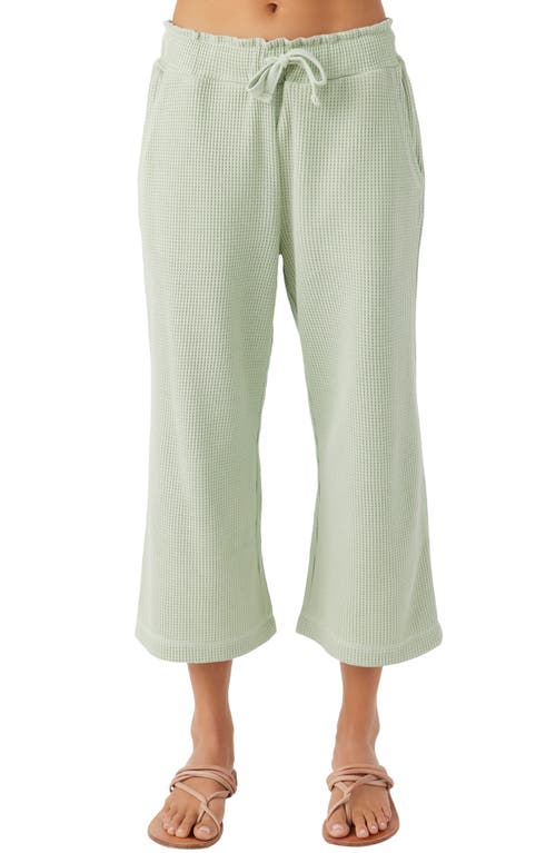 Shop O'neill Tour Waffle Knit Crop Pants In Desert Sage