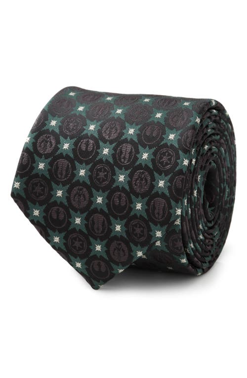 Cufflinks, Inc . Star Wars™ Insignia Medallion Tie In Black/green Multi