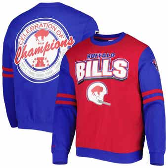 STARTER Men's Starter Red Buffalo Bills Cross-Check V-Neck Long Sleeve T- Shirt