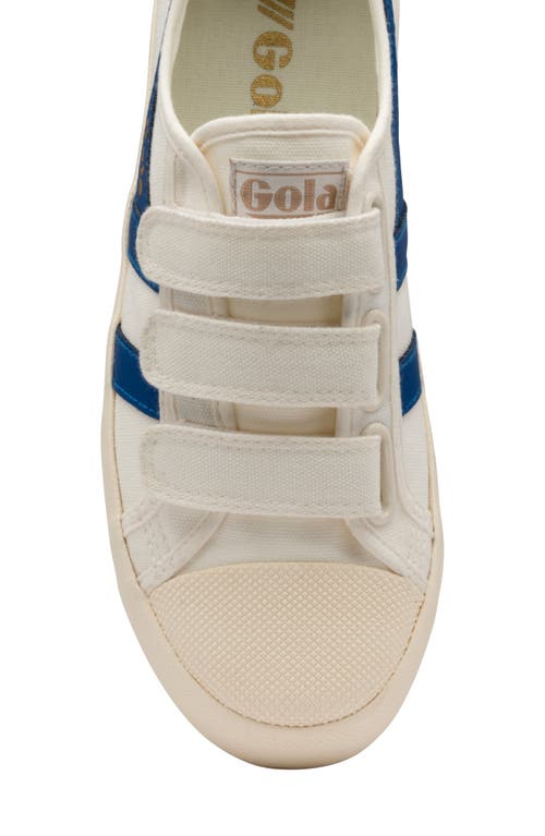 Gola Coaster Low Top Sneaker In Off White/vintage Blue