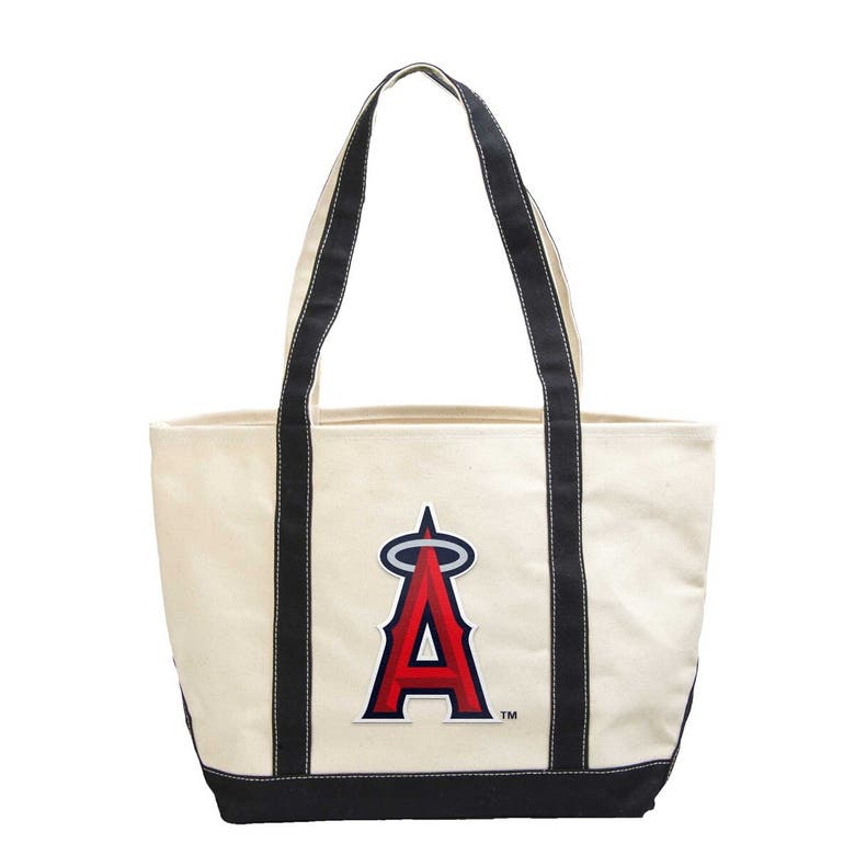 Shop Logo Brands Los Angeles Angels Canvas Tote Bag In Cream