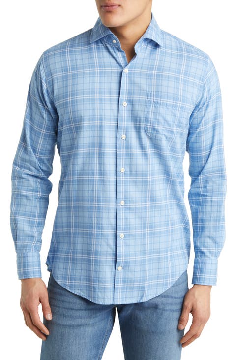 Yates Summer Plaid Soft Cotton Button-Up Shirt