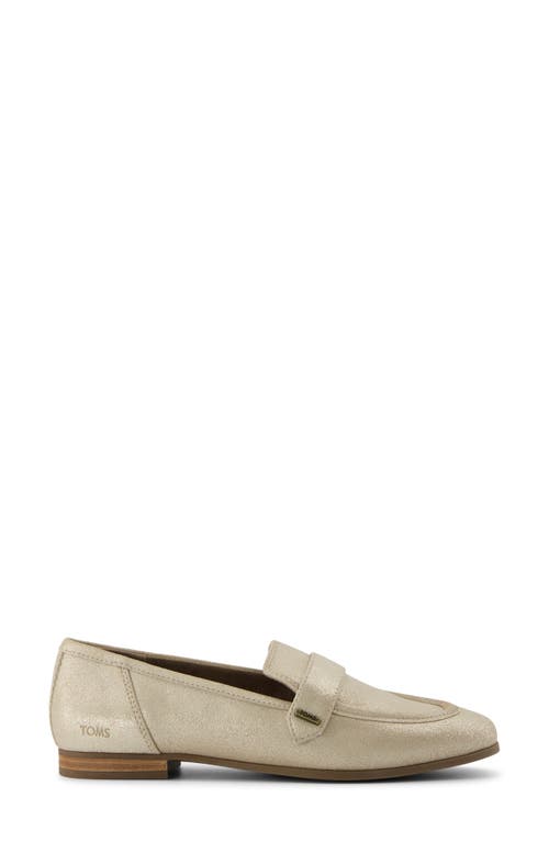 Shop Toms Lynette Loafer In Champagne Metallic Suede