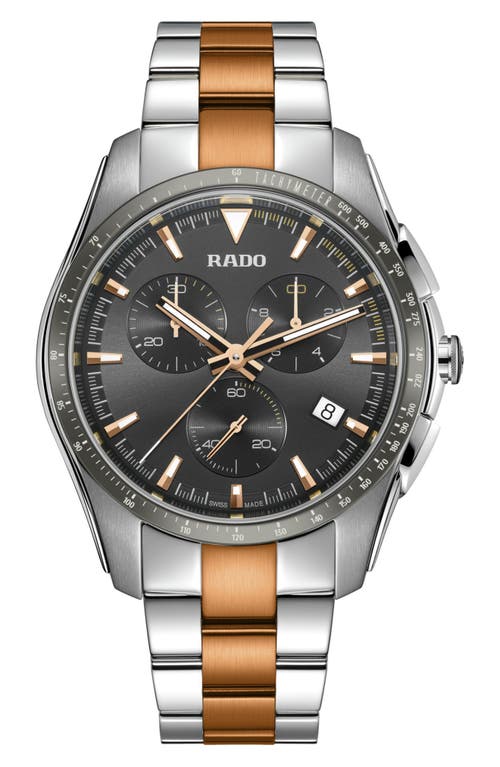 RADO Hyperchrome Chronograph Bracelet Watch, 45mm in Black at Nordstrom