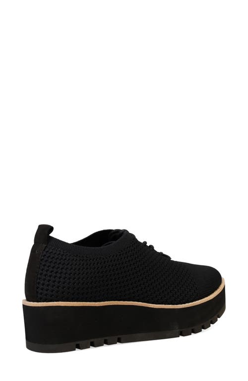 Shop Eileen Fisher Edna Knit Wedge Oxford In Black