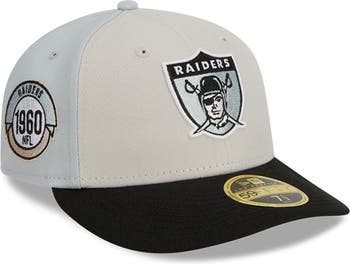 Las Vegas Raiders New Era 2023 Sideline Historic Low Profile 59FIFTY Fitted  Hat - Cream/Black