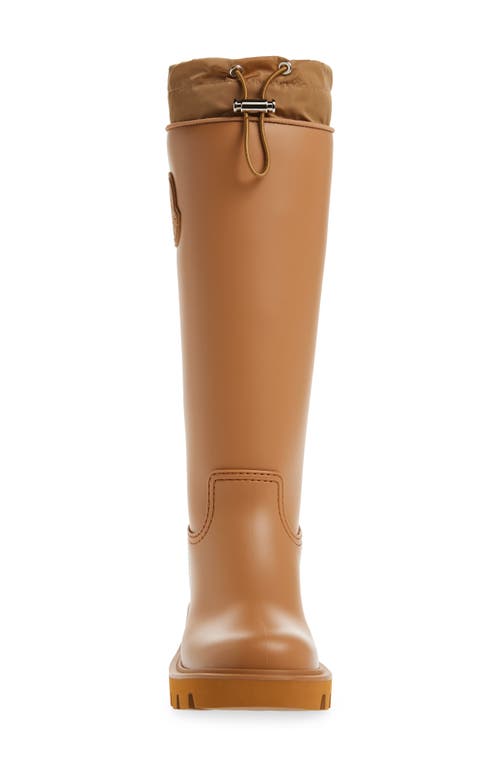 Shop Moncler Kickstream Waterproof Rain Boot In Camel