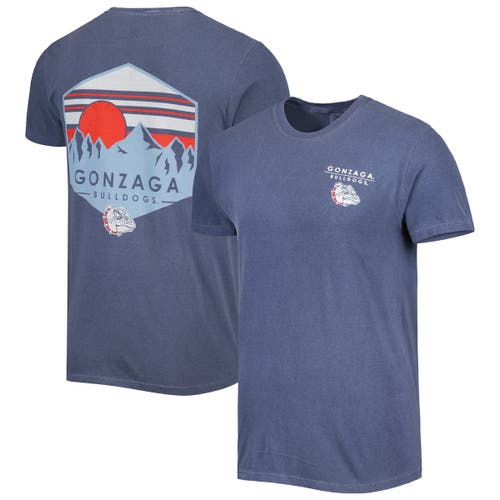 IMAGE ONE Men's Navy Gonzaga Bulldogs Landscape Shield T-Shirt in Blue