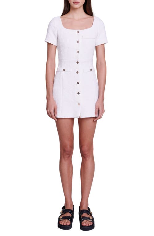 Maje Ralasila Tweed Minidress In White