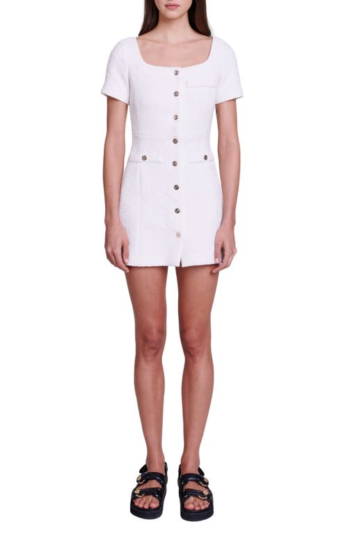 maje Ralasila Tweed Minidress Ecru at Nordstrom,