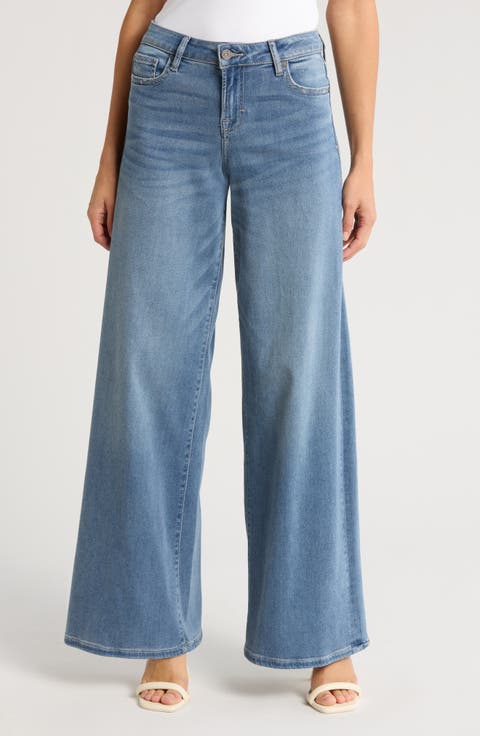Mid Rise Super Wide Leg Jeans