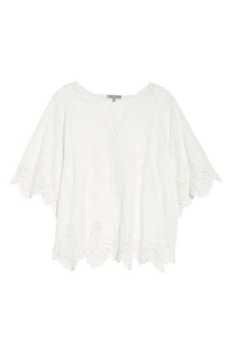 heyon】biscuit lace blouse / white-