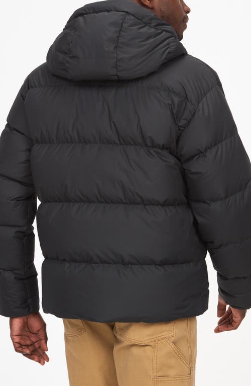 Shop Marmot Stockholm Hooded 700 Fill Power Down Jacket In Black