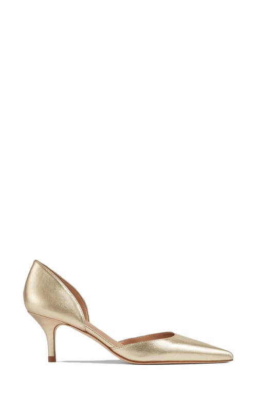 Shop Lk Bennett Harley D'orsay Pointed Toe Pump In Pale Gold