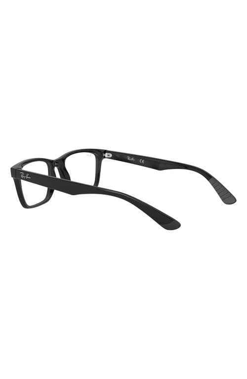 Shop Ray Ban Ray-ban 55mm Optical Glasses In Shiny Black