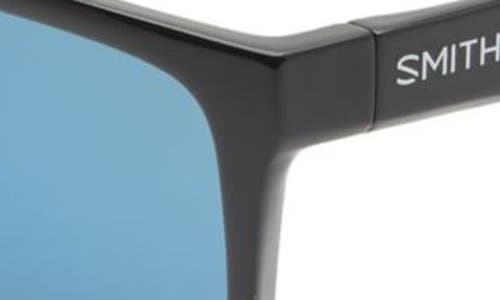 Smith Headliner 55mm Polarized Rectangle Sunglasses In Black/blue Mirror