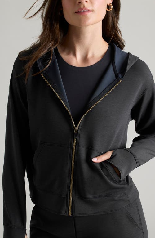 Shop Rhone Dreamglow Full Zip Hoodie In Black