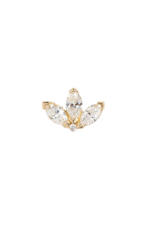 Maria Tash Diamond Lotus Stud Earring in Gold/Diamond at Nordstrom