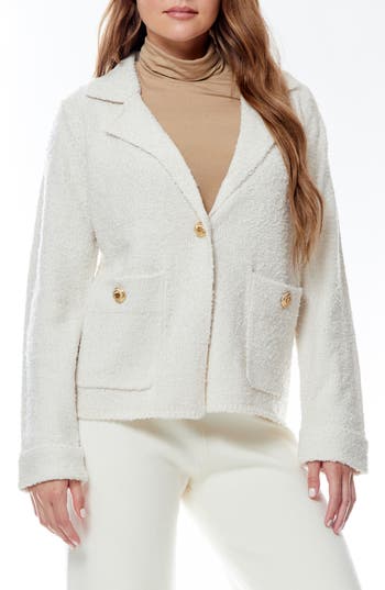 By Design River Bouclé Sweater In Gardenia