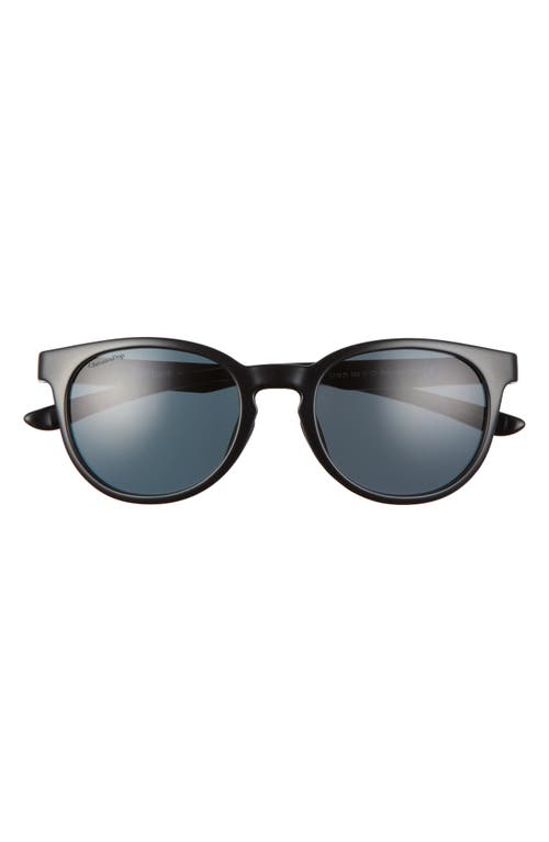 Smith Eastbank 52mm Chromapop™ Polarized Round Sunglasses In Black/polarized Black