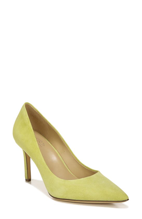 Naturalizer Anna Pointed Toe Pump In Lime Granita Suede