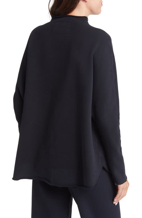 Shop Frank & Eileen Effie Funnel Neck Capelet Sweatshirt In British Royal Navy