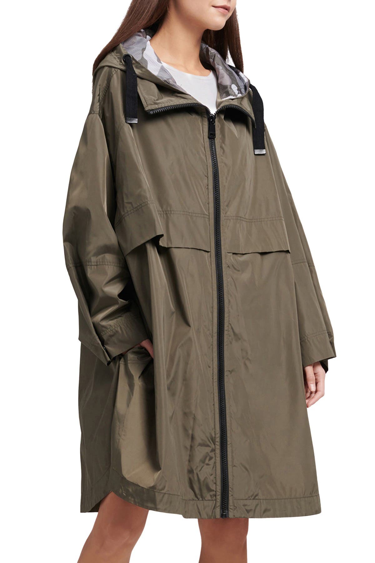 dkny rain jacket women's