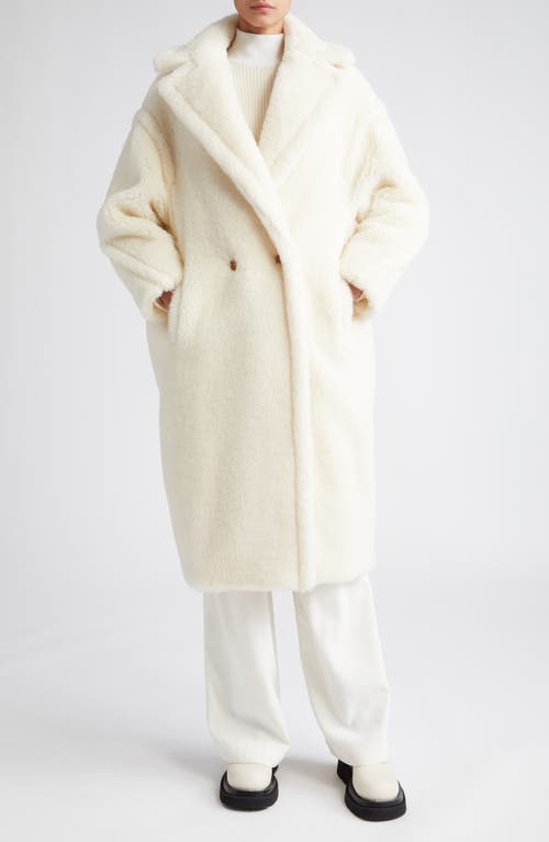 Max Mara Tedgirl Oversize Double Breasted Alpaca Blend Coat White at Nordstrom,