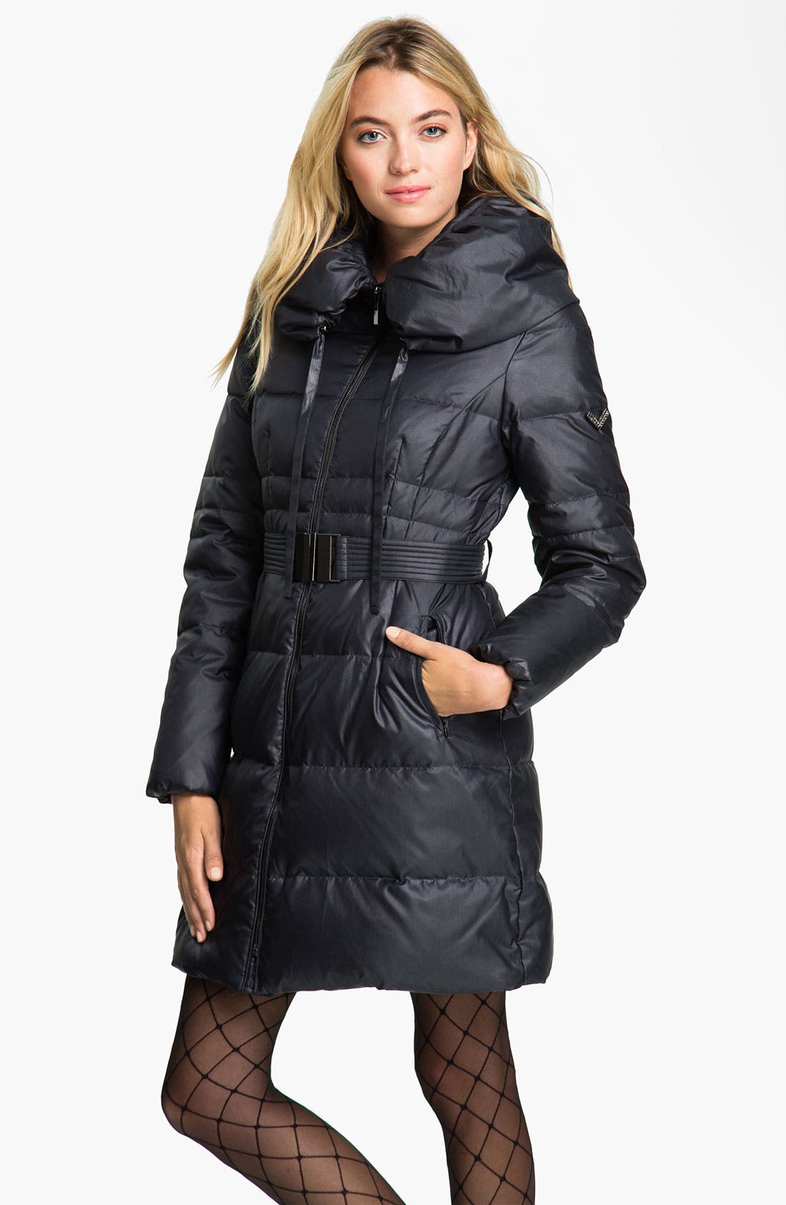 Badgley Mischka 'Sarah' Pillow Collar Coat Nordstrom