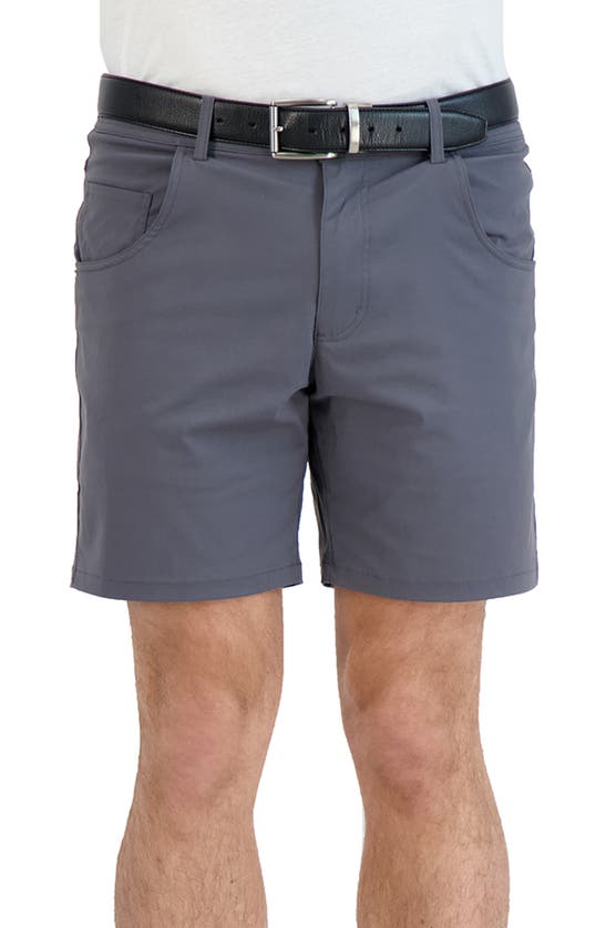 Levinas Everyday Stretch Chino Shorts In Grey