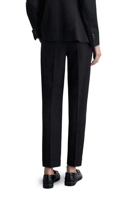 Shop Mango Straight Leg Suit Pants In Black