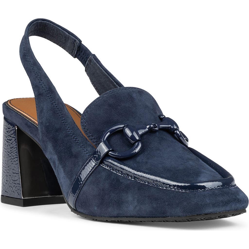 Donald Pliner Slingback Bit Loafer Pump In Navy