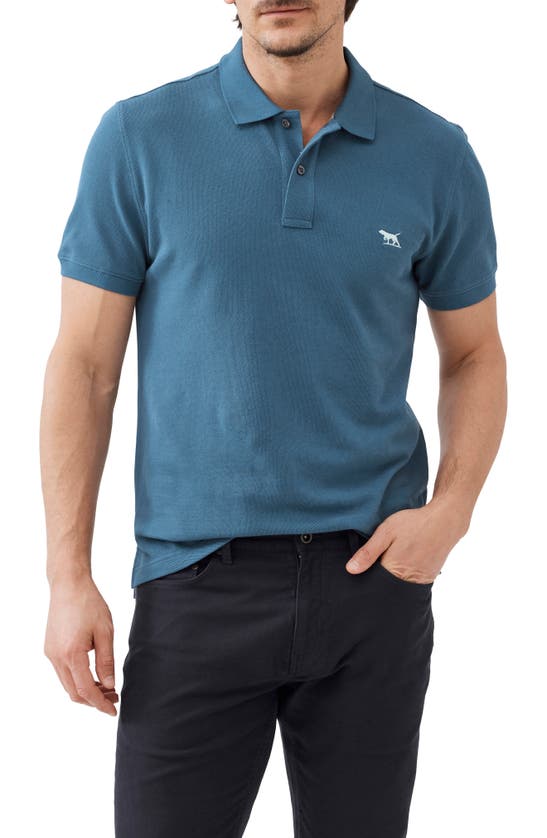 Shop Rodd & Gunn Gunn Piqué Sports Fit Cotton Polo In Teal