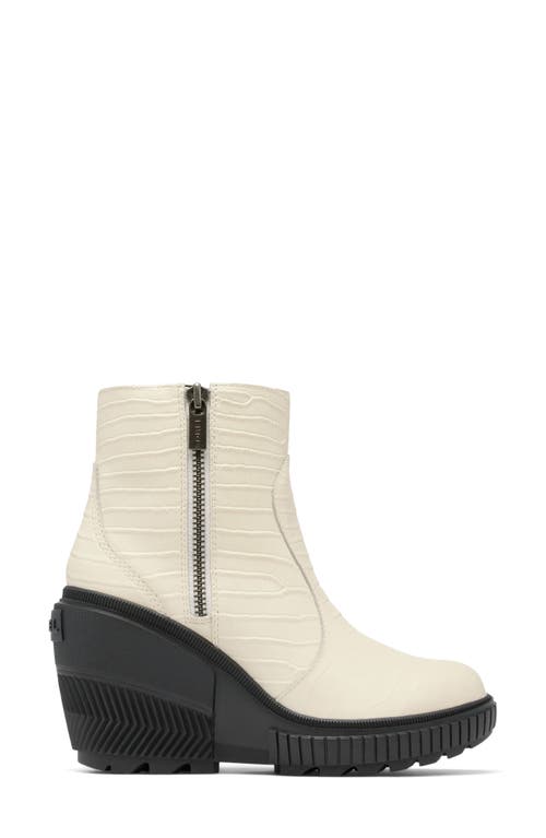 Shop Sorel Ona Ave Zip Wedge Bootie In Chalk/black