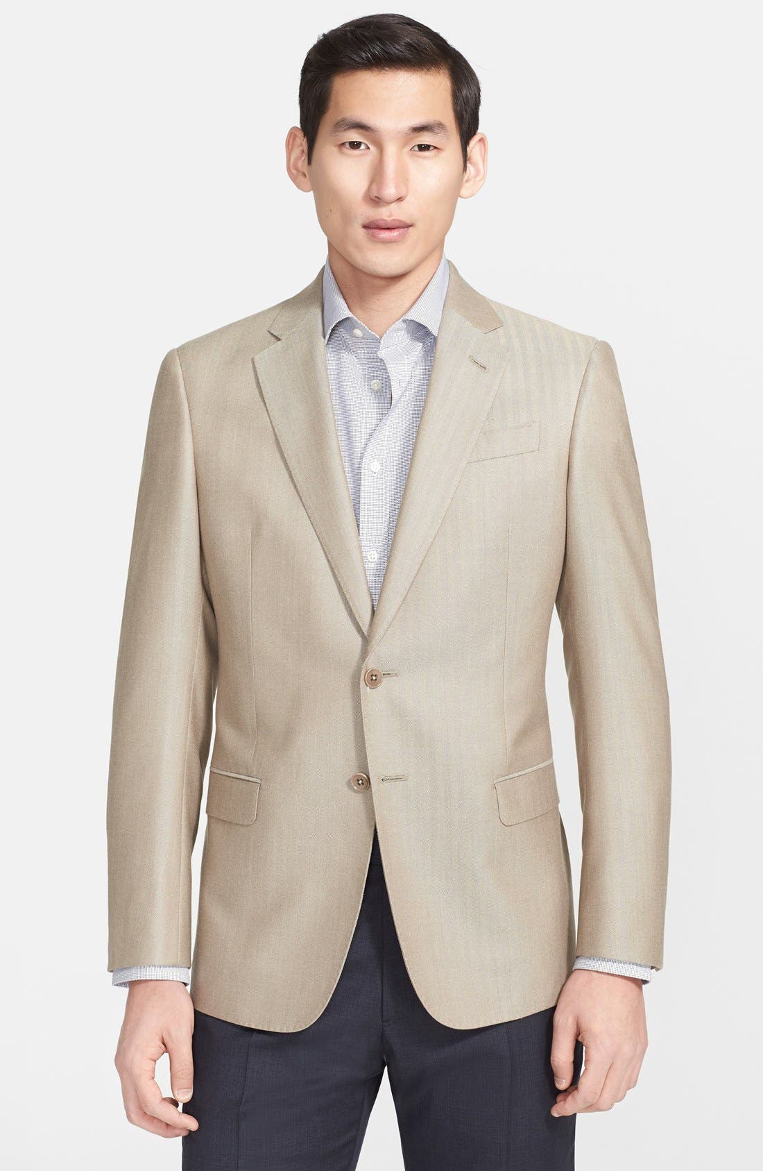 Armani Collezioni Trim Fit Herringbone Sport Coat Nordstrom