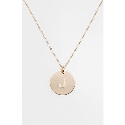 Nashelle 14K-Gold Fill Initial Disc Necklace
