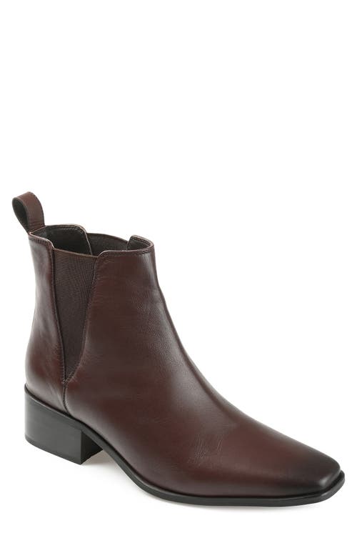 Journee Signature Brooklee Leather Chelsea Boot at Nordstrom,