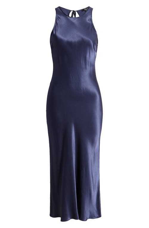 Shop Rails Solene Sleeveless Satin Midi Dress In Navy