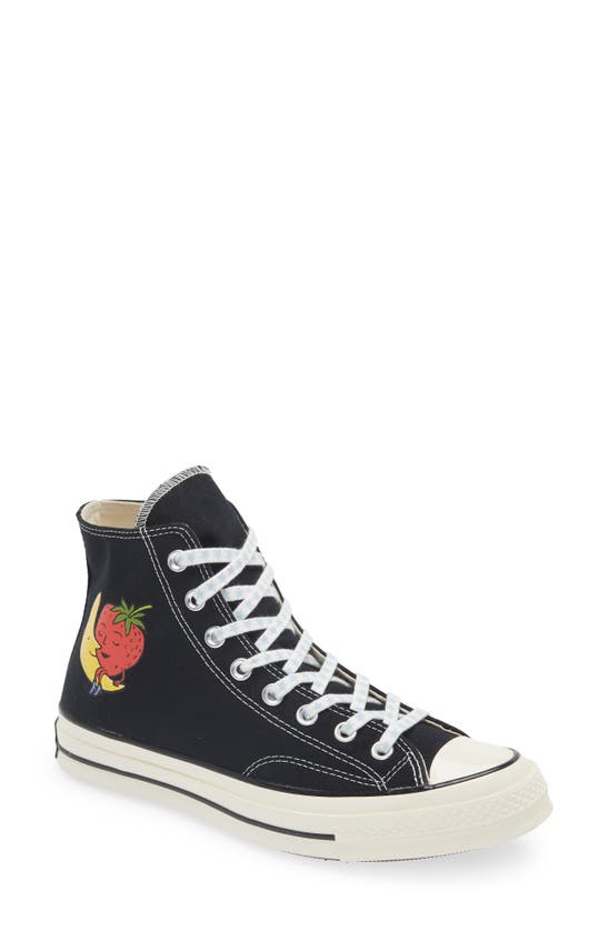 Sky High Farm Workwear X Converse Gender Inclusive Chuck Taylor® All Star® Strawberry & Moon High Top Sneaker In Black