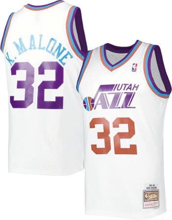  Mitchell & Ness Utah Jazz Karl Malone 1991 Throwback Swingman  Jersey Purple (Large) : Sports & Outdoors
