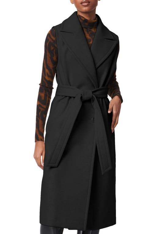 Shop Bernardo Belted Long Vest In Black