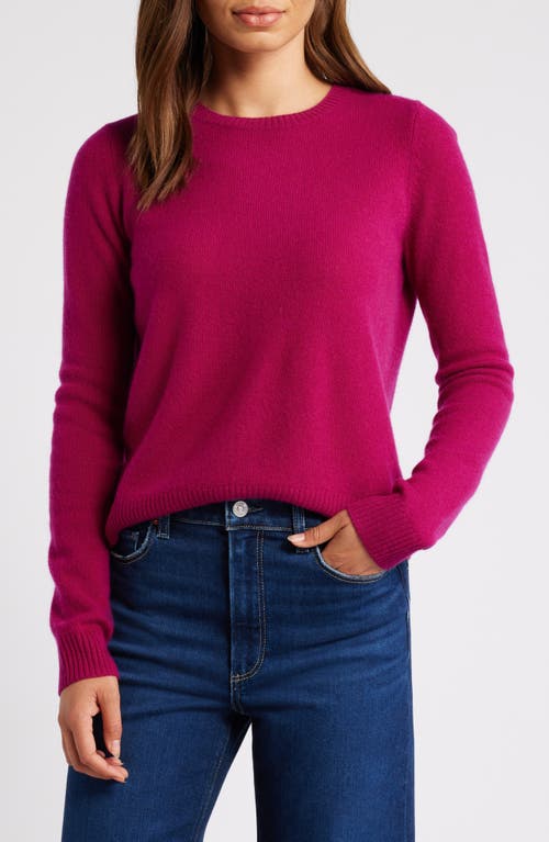 Caslonr Caslon(r) Cashmere Crewneck Sweater In Pink Plumier
