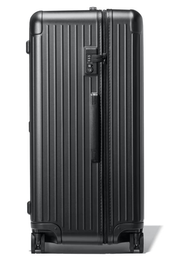 Shop Rimowa Essential Trunk Plus 32-inch Wheeled Suitcase In Black