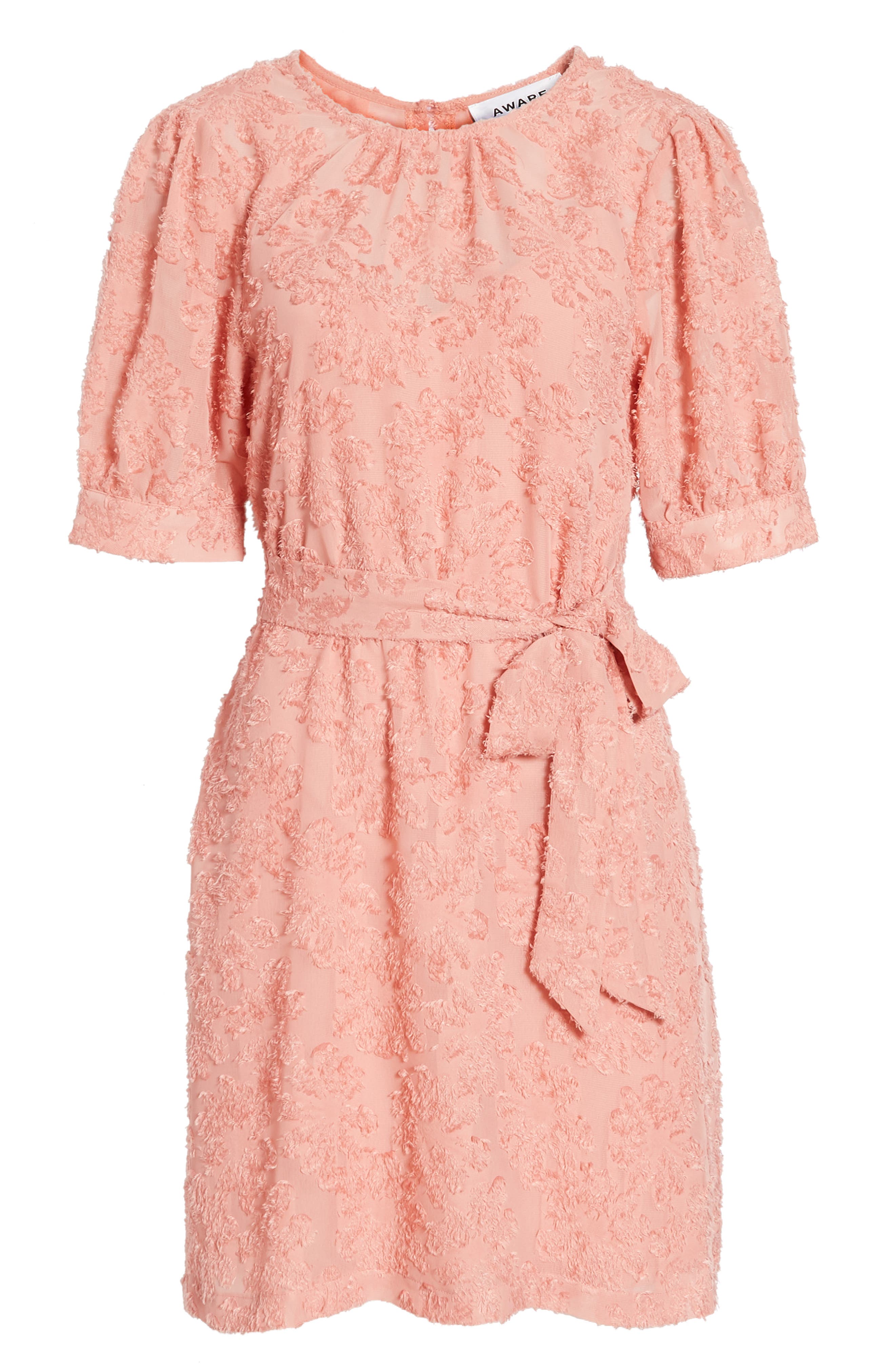floral tie waist dress