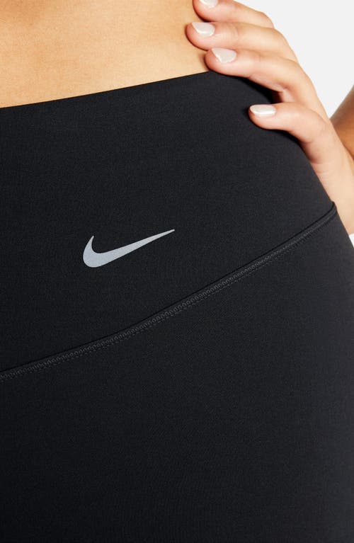 Shop Nike Zenfy Gentle Support High Waist Bike Shorts In Black/black