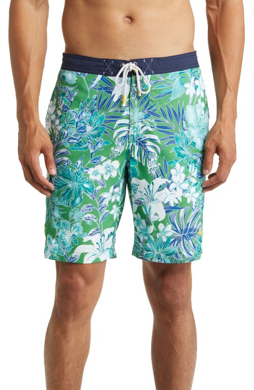 Tommy Bahama Baja Fiesta Floral Swim Trunks in Spring Lime