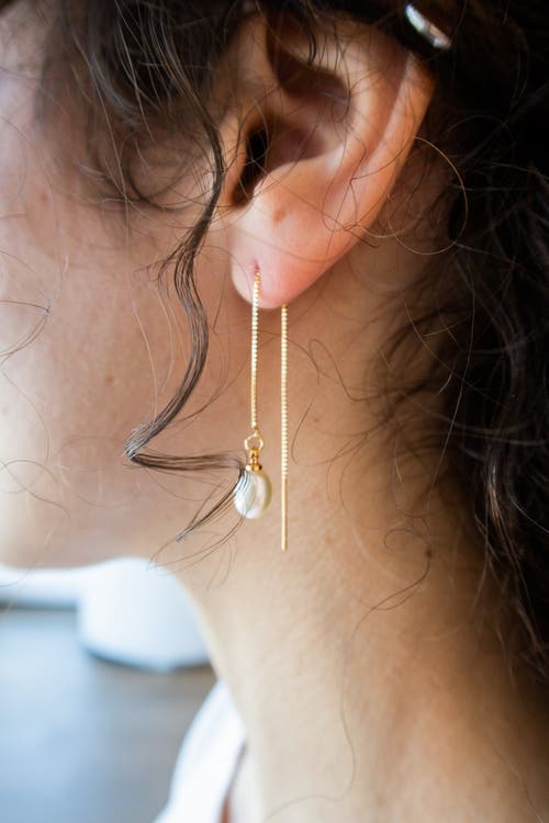 SEREE SEREE LILITH PEARL THREAD EARRINGS
